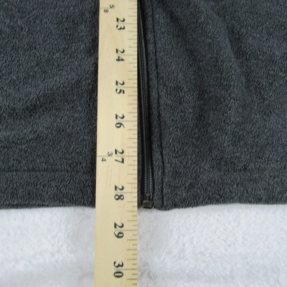 Columbia Fleece Jacket Mens L Gray Full Zip Mock Neck Outdoor‎ Pocket